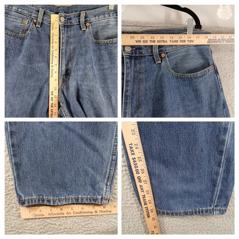 Levi's 550 Jeans Mens 36x32 Blue Relaxed Fit Tapered Leg‎ Denim Pants